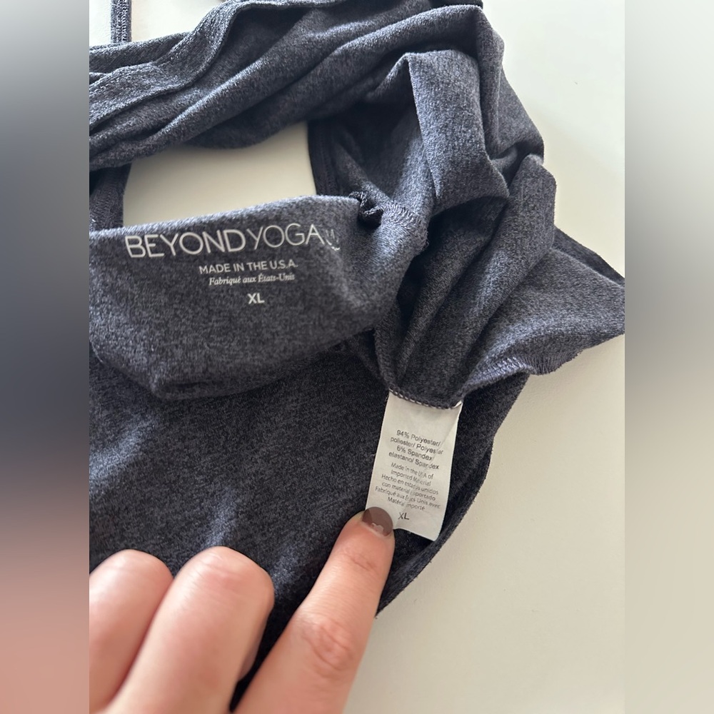Beyond Yoga Featherweight Drift Away Sleep Tank Spacedye Dark Gray XL - Picture 7 of 8